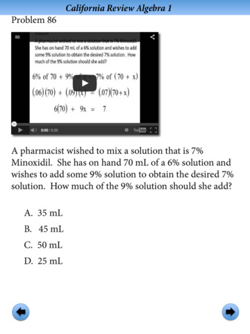 California Review Algebra 1 Part 4 screenshot 2