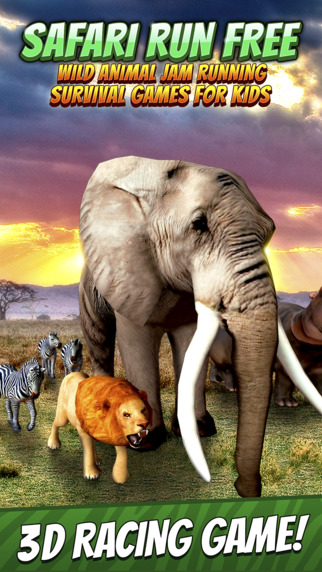 Safari Run Free - Wild Animal Jam Running Survival Games for Kids