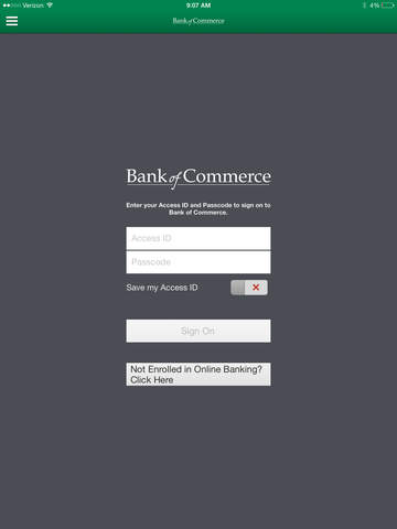 Bank Of Commerce iPad Version screenshot 2