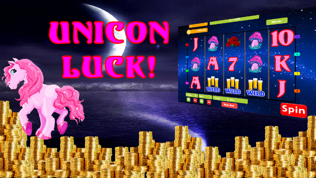 Mystical Enchanted Unicorn Moon Slot - Progressive Jackpot Free Spin Vegas Casino Poker Fruit Machin