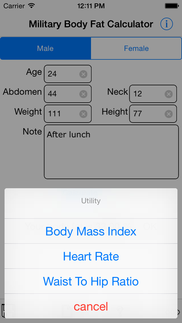 body fat calculator navy