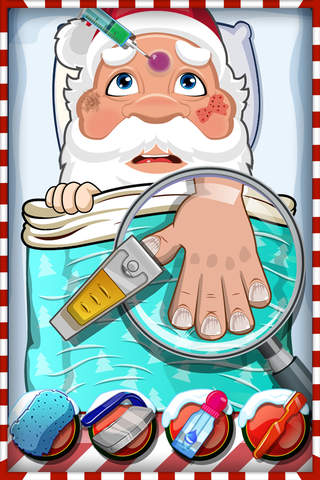 Crazy Santa Hospital Doctor - Christmas fun dentist, nose & eye care makeup games for girls screenshot 3