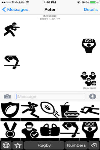 Rugby Stickers Keyboard: Using Favorite Sports Icons to Chat screenshot 2