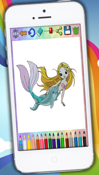 【免費教育App】Paint Magic mermaids - coloring the mermaid and the sea-APP點子