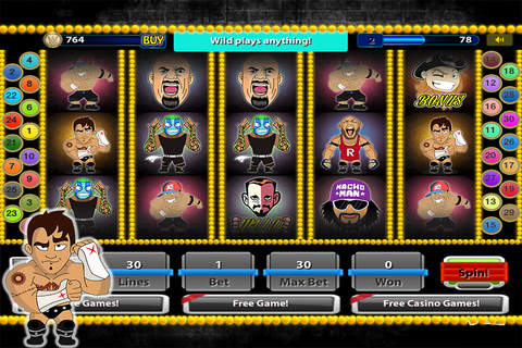 777 Wrestle Slot: Wrestling Champion Casino Slots Machine Game Free screenshot 2