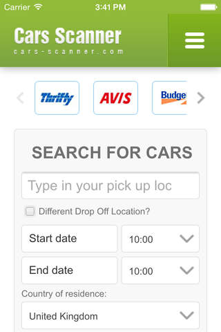 Cars Scanner - car rental screenshot 2