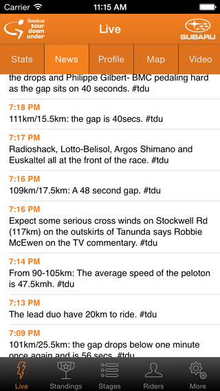 【免費運動App】2015 Santos Tour Down Under Subaru Tour Tracker-APP點子