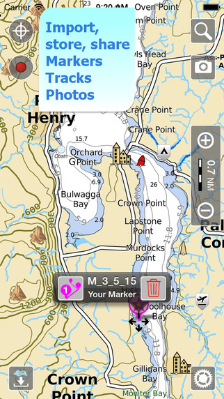 【免費交通運輸App】Aqua Map Vermont Lakes - GPS Offline Nautical Charts-APP點子