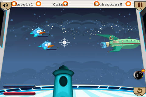 "A Galaxy Space Birds Target Shooting Time Quest - Shuttle Strike Seige Invaders Attack" screenshot 4