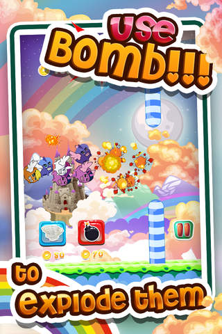 Flappy & Dash Rainbow Smash : “PONY FAT Flying Bomb Edition” screenshot 4