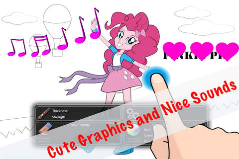 Free Coloring Book Games for Kids - Equestria Girls Edition screenshot 2