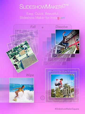 Slideshow Maker Square FREE - Create Beautiful Video Slideshow Mix Your Photos Pictures and Image wi