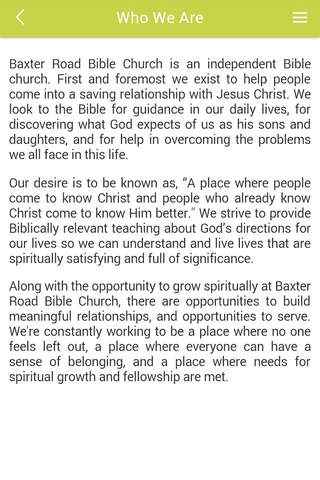 Baxter Road Bible Church screenshot 3