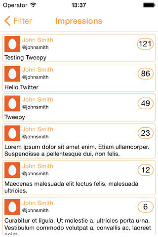 Tweepy screenshot 4