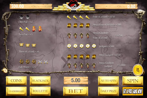 Aces Casino Lucky Pirate's Booty Slots Pro screenshot 4