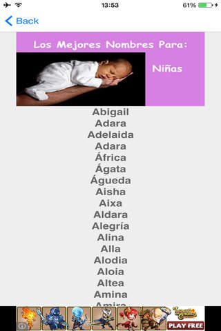 Nombres Para Niñas by Makinapps screenshot 2