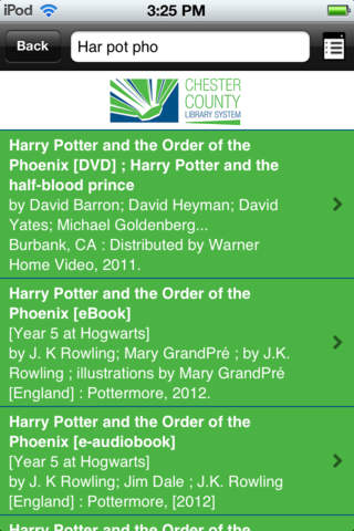 Chester County Library System screenshot 2