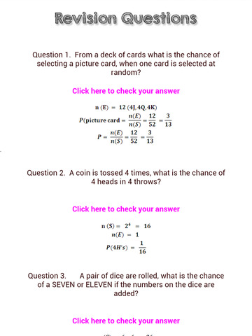 Mathematics Probability Quiz screenshot 3