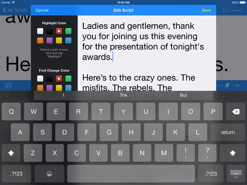 Speech Prompter - The Teleprompter for Public Speaking and Presentations screenshot 3