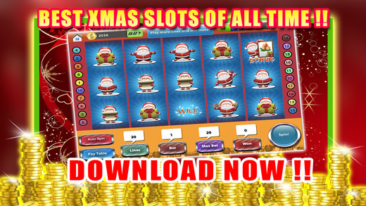 Merry Christmas Snowman Slots - Ho Ho Santa Game Pro