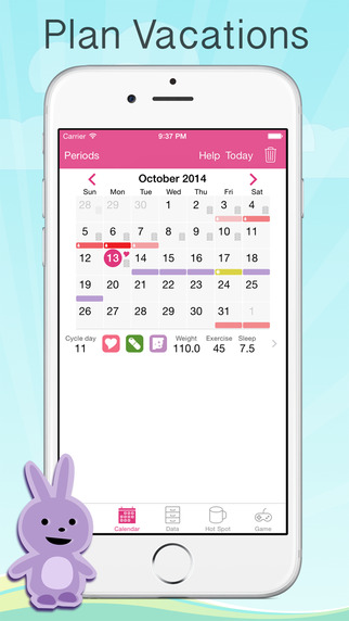 Period tracker diary and fertility calendar - Lady Biz
