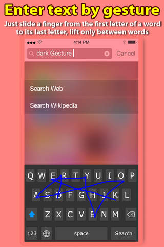 Gesture Keyboard ™ native keyboard extension for iOS 8 screenshot 2