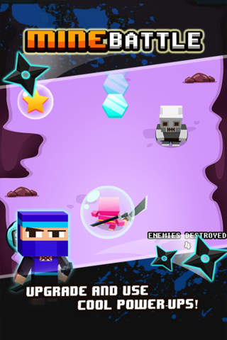 Mine Battle - Free Color Skins Ninja Game: iOS 8 Edition screenshot 3