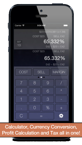 Wedge Business Calculator with Currency Converter