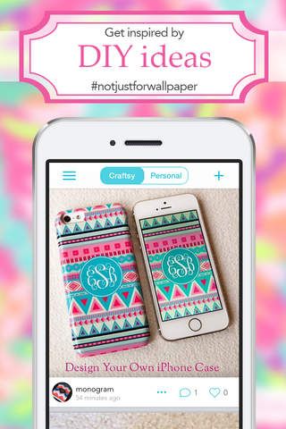 Monogram Lite  Wallpaper amp; Backgrounds Maker HD with Glitter themes 