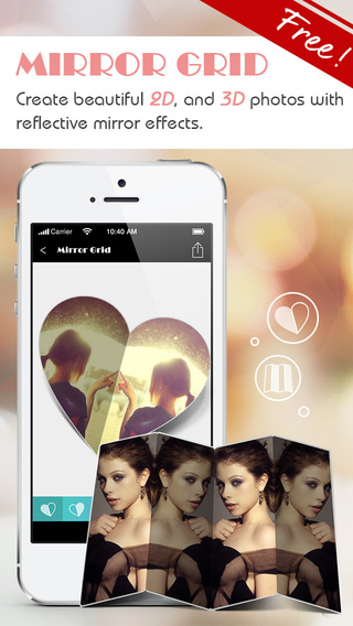 Mirror Grid-reflection photo collage maker photo editor filter editor