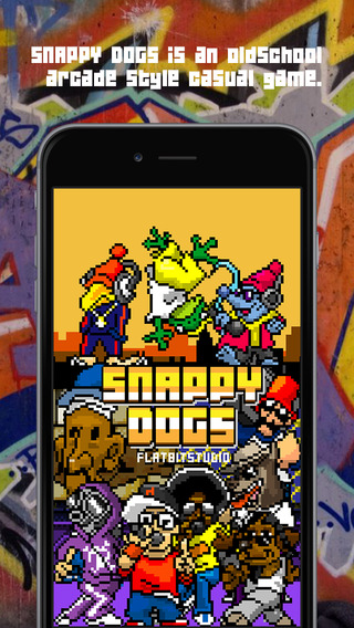 SNAPPY DOGS 8bit hip hop casual game