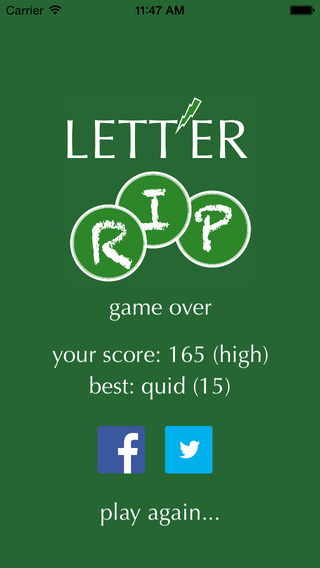 【免費遊戲App】Letter Rip-APP點子