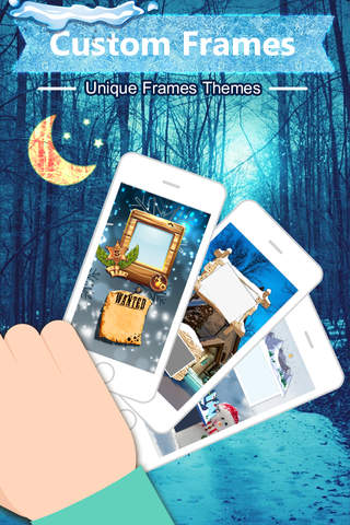 iClock – Frozen & Winter : Alarm Clock Wallpapers , Frames and Quotes Maker For Free screenshot 2