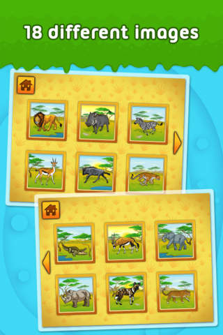 African Savanna: Wild Animals 2 - puzzle game for little girls, boys and preschool kids - Free screenshot 3