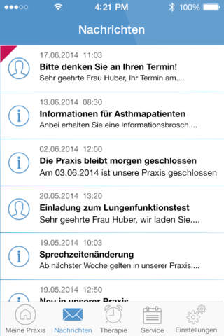 PraxisApp - Mein Lungenarzt screenshot 2