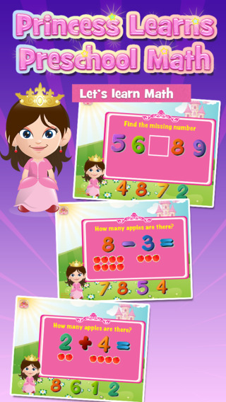 Princess Learns Preschool Math: Free Learning Activity for Kids