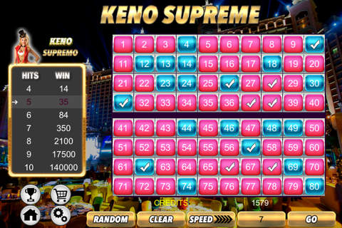 2015 A KENO Supreme HD - FREE KENO Casino Game screenshot 2