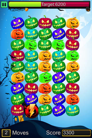 Aaah! Scary Halloween Pumpkin Saga: Sweet Candy Puzzle Blast screenshot 2