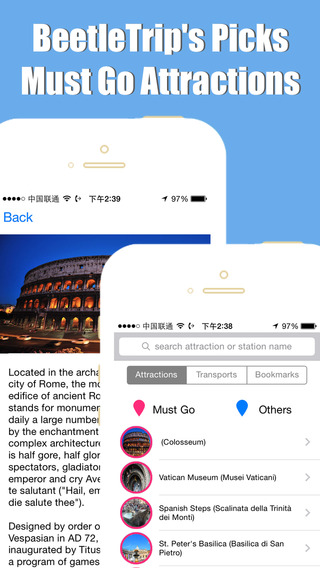 【免費旅遊App】Rome travel guide and offline city map, Beetletrip Augmented Reality Rome Metro Train and Walks-APP點子