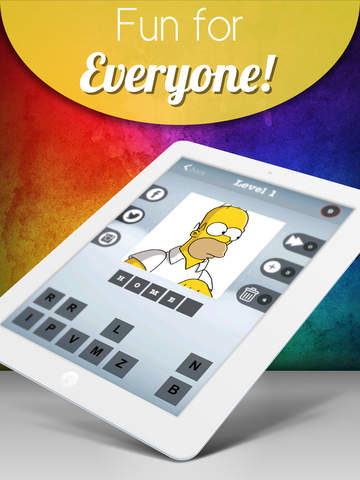 【免費遊戲App】Cartoon Pic Quiz - The Simpsons Characters Edition-APP點子