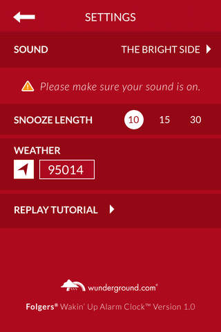 Folgers® Wakin’ Up Alarm Clock screenshot 4