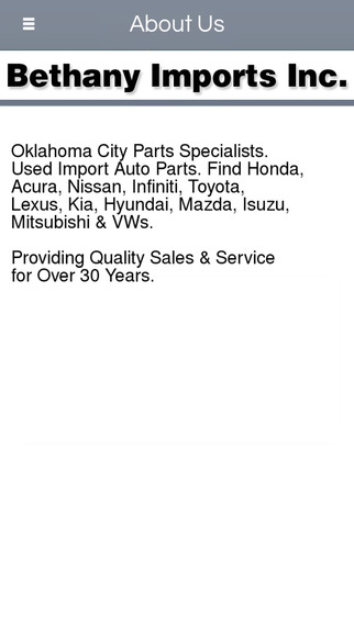 【免費商業App】Bethany Import Salvage - Oklahoma City-APP點子