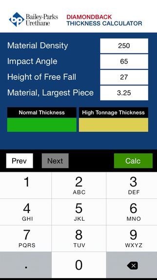 【免費書籍App】Bailey Parks Urethane - Diamondback® Thickness Calculator-APP點子