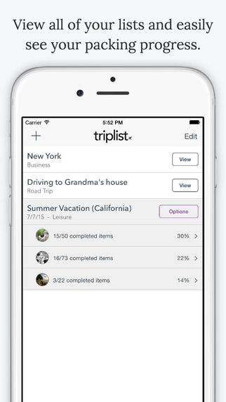 TripList - Packing List and Travel To-Do Manager