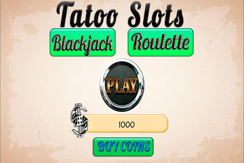 " 2015 " A Aaby Tatoo Slots and Roulette & Blackjack! screenshot 3