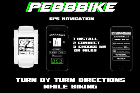 PebbBike-GPS Navigation/Speedometer for Pebble,Ads screenshot 2