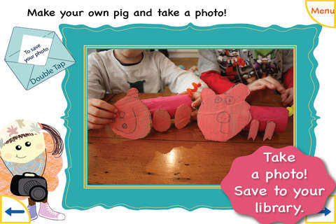 Scribbaloo Pigs - cut out, paint and dress up your very own pig screenshot 4