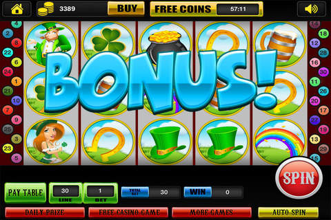 All in Fun Lucky Leprechaun with Gold Mirrorball Slot Machine - Big Jackpot Hit it Craze Casino Pro screenshot 4