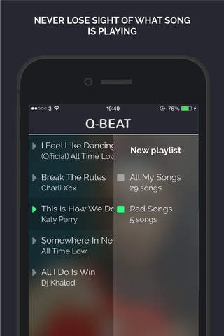 Q-Beat - The Music Player that looks as cool as your songs screenshot 3