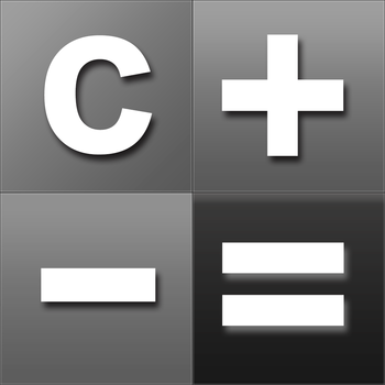 Calculator HD· Free - Simple Calculator with Black White Tile Display & Notable Paper Tape for the iPad,iPhone and iPod LOGO-APP點子